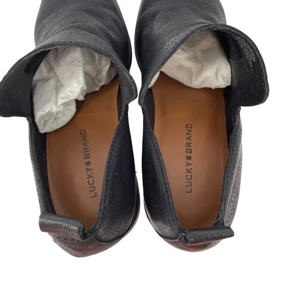 Lucky Brand Womens Black Leather Upper Fun Academia Casual Ankle Bootie Sz 8.5M - Picture 10 of 10